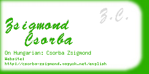 zsigmond csorba business card